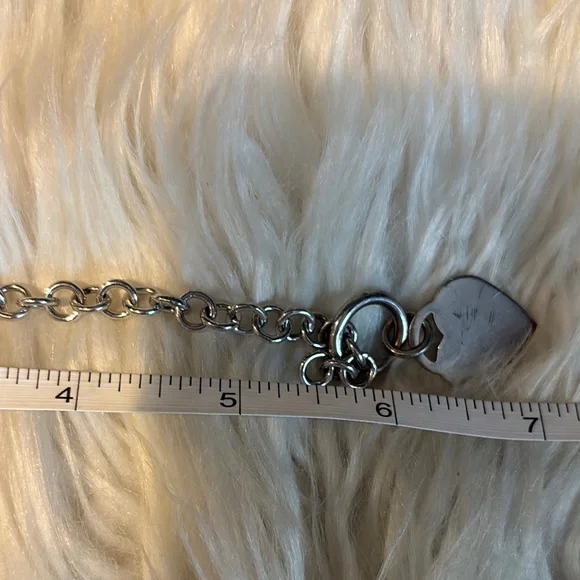 Silver Heart Charm Bracelet - Picture 6 of 8